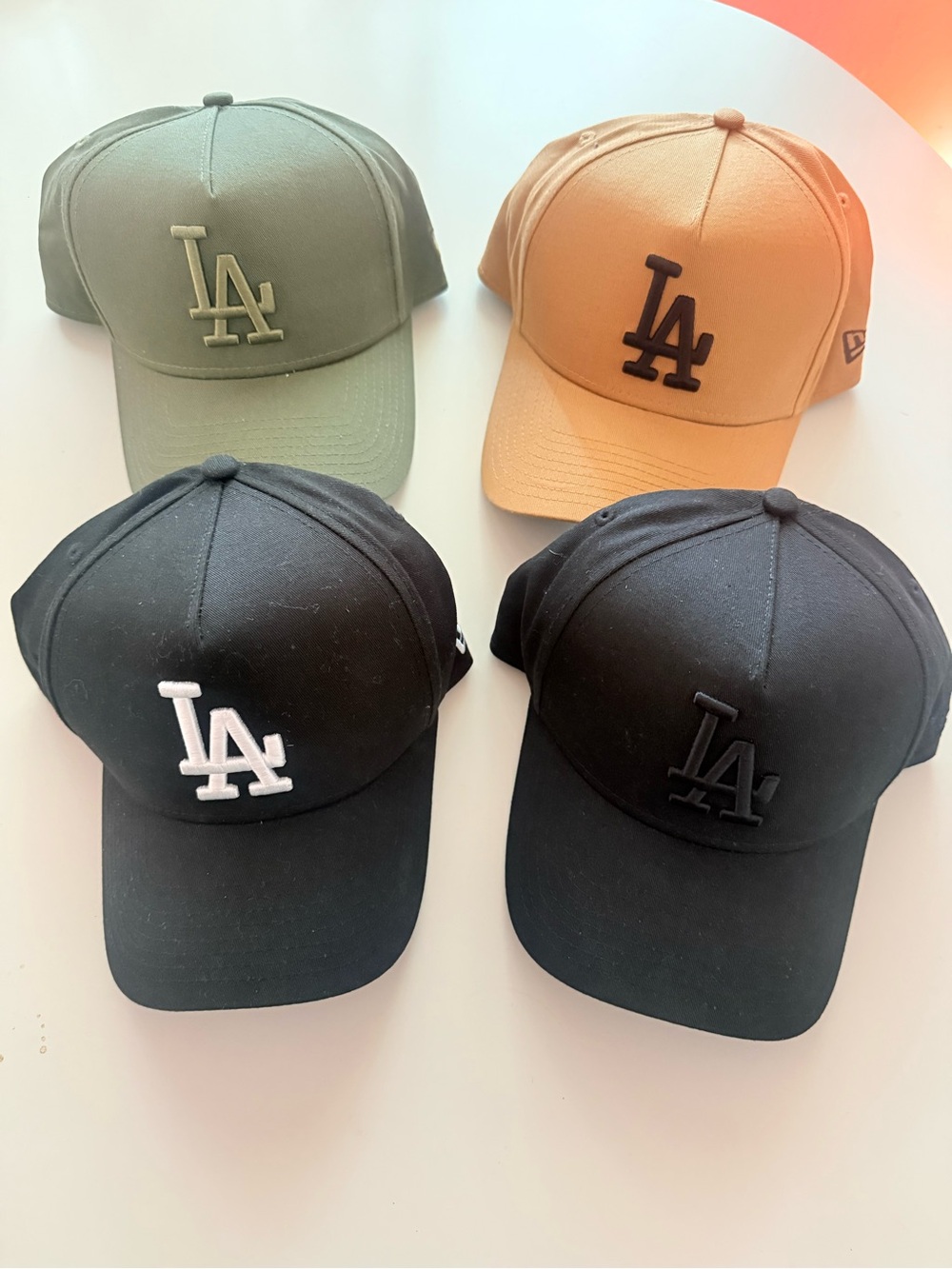 New Era LA Baseball Cap Pack in Olive, Tan and Black